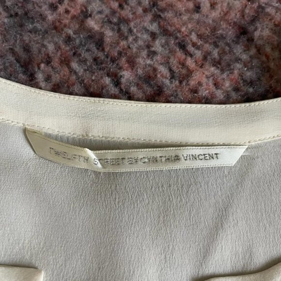 Twelfth Street by Cynthia Vincent Silk Embroidered Blouse - Picture 6 of 8